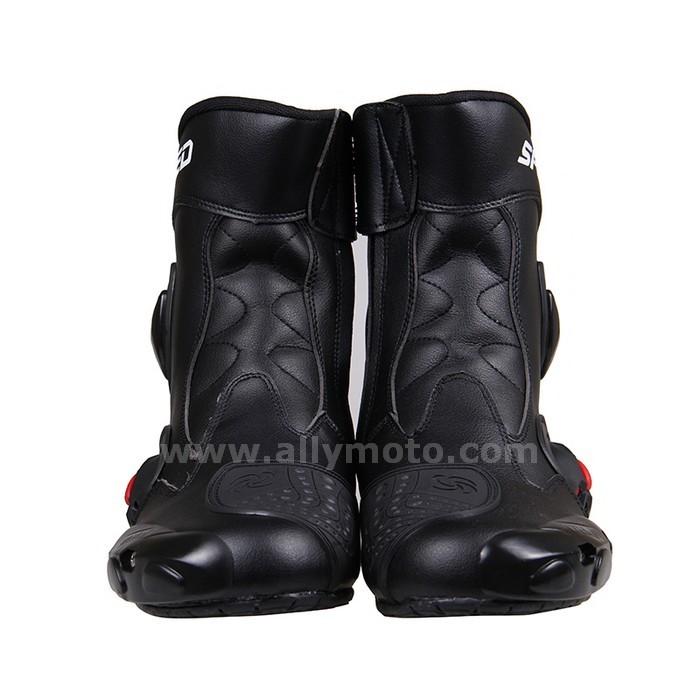 131 Motorcycle Boots Wear-Resistant Microfiber Leather Racing Motocross Mid-Calf Shoes@3